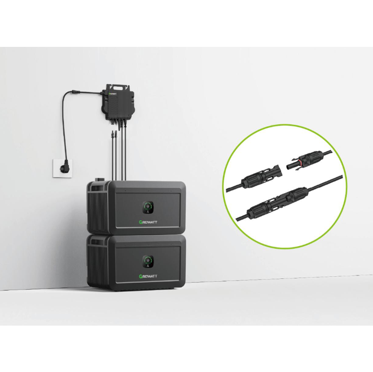 Plug & Play set 2 zonnepanelen met accu | Growatt NOAH 2000 – Simply Solar