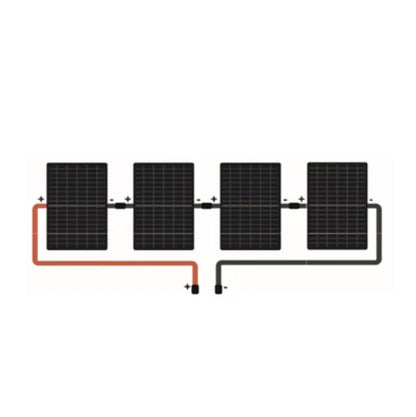 4 zonnepanelen set met Solis Hybride omvormer