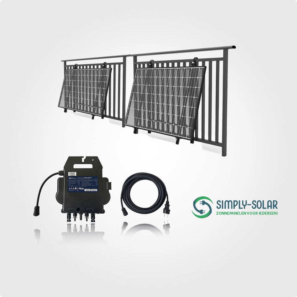 Balkon Plug & Play set 2 zonnepanelen – 870+ wattpiek