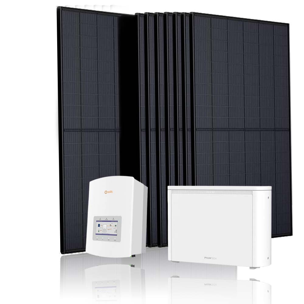 8 zonnepanelen set met Solis Hybride omvormer