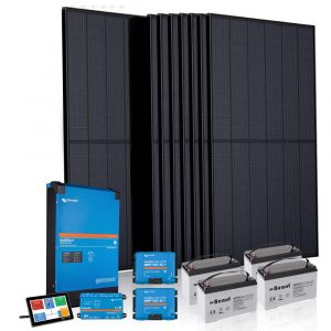 Off-grid zonnepanelen sets met accu en losse componenten (4-18 panelen)